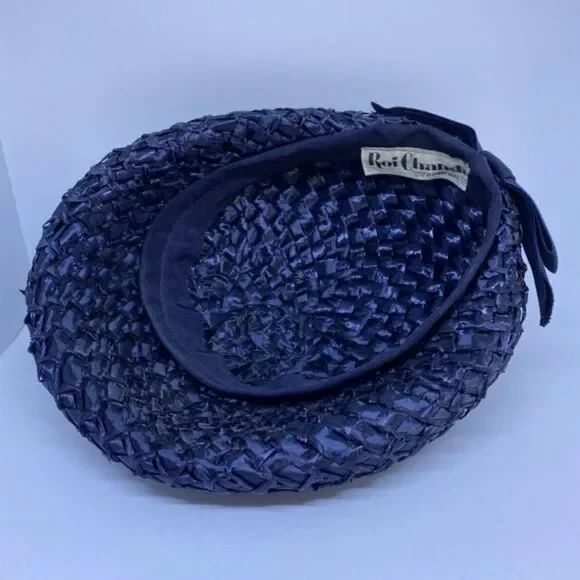 Vintage Roi Chanda Boutique Blue Hat - Picture 7 of 9